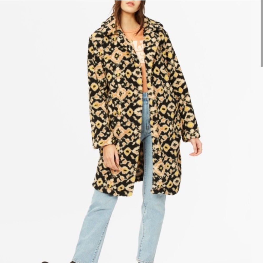 Montreal longline open teddy bear jacket